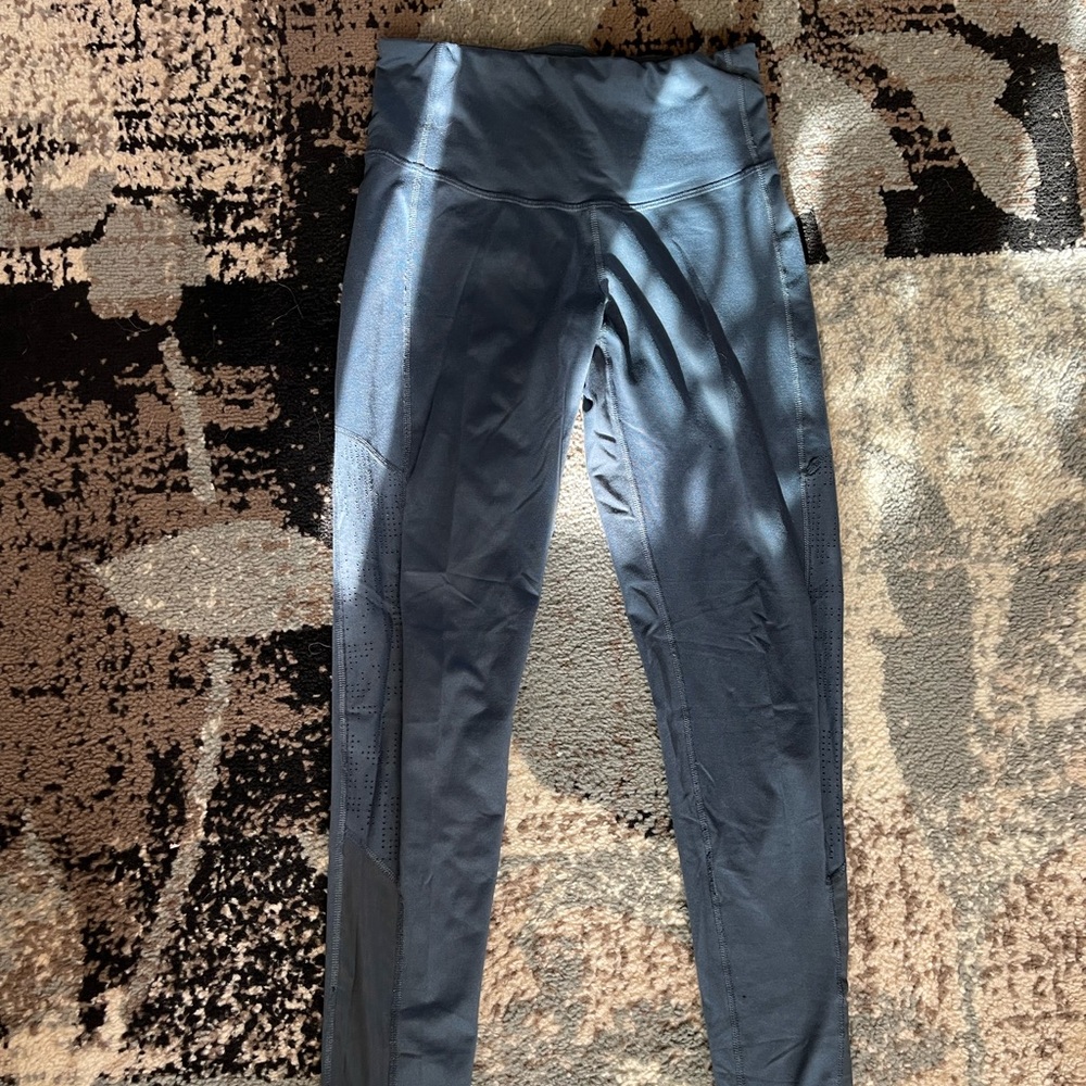 CHAMPION: (MEDIUM) Blue Mesh Panel Activewear Leggings
